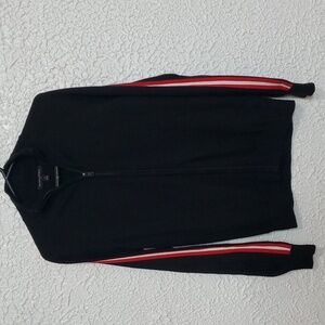 Banana Republic Black Jacket with Red and White Stripes